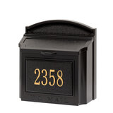 Black Large Capacity Locking Wall Mailbox With Address Plaque - Multiple Colors Available