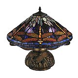 Tiffany Dragonfly Cone Table Lamp, 16"