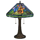 Tiffany Poppy Cone Table Lamp, 23"
