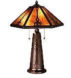 Grenway Amber Mica Table Lamp - 24" High