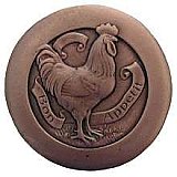 Rooster Knob, Antique Copper