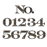 Victorian Gold Foil Adhesive House Number - 6" High - Sold Each