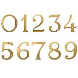 6" Solid Brass House Number - PVD Polished Brass