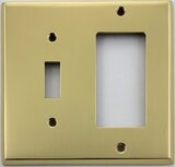 Polished Forged Unlacquered Brass Toggle / GFCI Switchplate