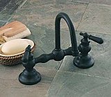 8" Columbia Solid Brass Bridge Faucet - Metal Lever Handles - Multiple Finishes Available