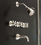 Solid Brass Sacramento Tub & Shower Faucet Set - Solid Brass - Multiple Finishes