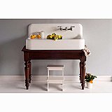 The Whitney 42" Cast Iron and Porcelain Farmhouse Sink with Drainboard