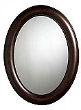 Oval Mirror Medicine Cabinet - Bronze