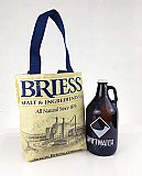 Repurposed Beer Malt Bag Growler Tote- Briess Malt & Ingredients Co.
