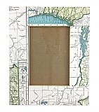 Repurposed Atlas Page Picture Frame- USA