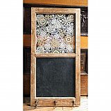 Repurposed Window & Doily Chalkboard
