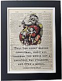 Repurposed Antique Dictionary Page Wall Decor - Santa Claus - Clement Moore - Twas the Night Before Christmas