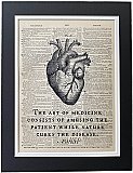 Repurposed Antique Dictionary Page Wall Decor - Heart - Voltaire - The Art of Medicine