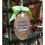 Vintage Silverplate Spoon Holiday Ornament - Stink Stank Stunk