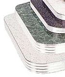Tabletop, 1-1/4" bright grooved aluminum edge.