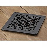 Scroll Design Aluminum Heat Grate or Register, 6 Finishes Available, 8" x 10" Duct Size