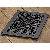 Scroll Design Aluminum Heat Grate or Register, 6 Finishes Available, 8" x 14" Duct Size