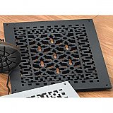 Scroll Design Aluminum Heat Grate or Register, 6 Finishes Available, 10" x 14" Duct Size