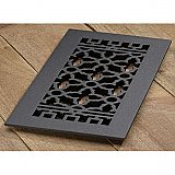Scroll Design Aluminum Heat Grate or Register, 6 Finishes Available, 6" x 14" Duct Size