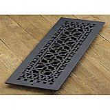 Scroll Design Aluminum Heat Grate or Register, 6 Finishes Available, 6" x 22" Duct Size