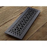 Scroll Design Aluminum Heat Grate or Register, 6 Finishes Available, 6" x 24" Duct Size