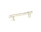 Twig Cabinet Pull, 3-1/2" on center, Tumbled White Bronze