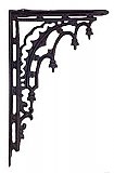 Black Cast Iron Arch Design Shelf Bracket Pair