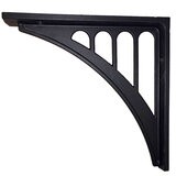 Black Cast Aluminum Bridge Arch Shelf Bracket - Sold Each