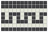 Doric Greek Key Border in White/Black - 3/4" Square Tiles - Sold Per Sheet