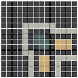 Gatsby Border Outside Corner in White/Black/Light Grey/Green/Peach - 3/4" Square Tiles - Sold Per Sheet
