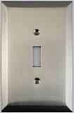 Jumbo Oversized Satin Nickel Stamped Single Toggle Switchplate / Cover Plate