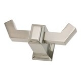 Geometric Style - Sutton Place Double Bath Hook - Brushed Nickel