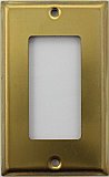 Raw Brass Single GFCI Switchplate