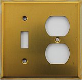 Raw Brass Toggle / Duplex Switchplate