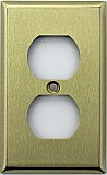 Satin Brass Single Duplex Switchplate