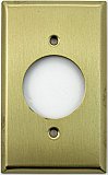 Satin Brass Single Large Hole Switchplate
