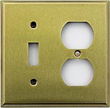 Satin Brass Toggle / Duplex Switchplate