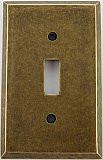 Aged Antique Brass Single Toggle Forged Switchplate