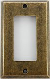Aged Antique Brass Single GFCI Forged Switchplate