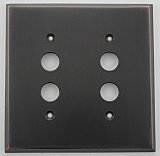 Oil Rubbed Bronze Forged Double Pushbutton Switchplate