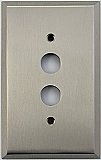 Satin Nickel Single Pushbutton Forged Switchplate