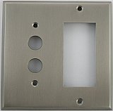 Satin Nickel Pushbutton / GFCI Forged Switchplate