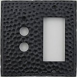 Hammered Black Forged Pushbutton / GFCI Forged Switchplate