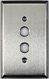 Satin Stainless Single Pushbutton Switchplate