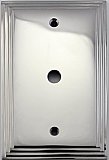 Deco Polished Nickel Single Cable Forged Switchplate