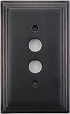 Deco Oil Rubbed Bronze Single Pushbutton Forged Switchplate