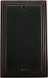 Deco Oil Rubbed Bronze Single Blank Forged Switchplate