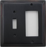 Deco Oil Rubbed Bronze Toggle / GFCI Forged Switchplate