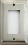 Deco Satin Nickel Single GFCI Forged Switchplate