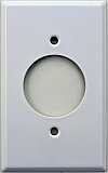 Smooth White Single Large Hole Switchplate, Stamped Steel